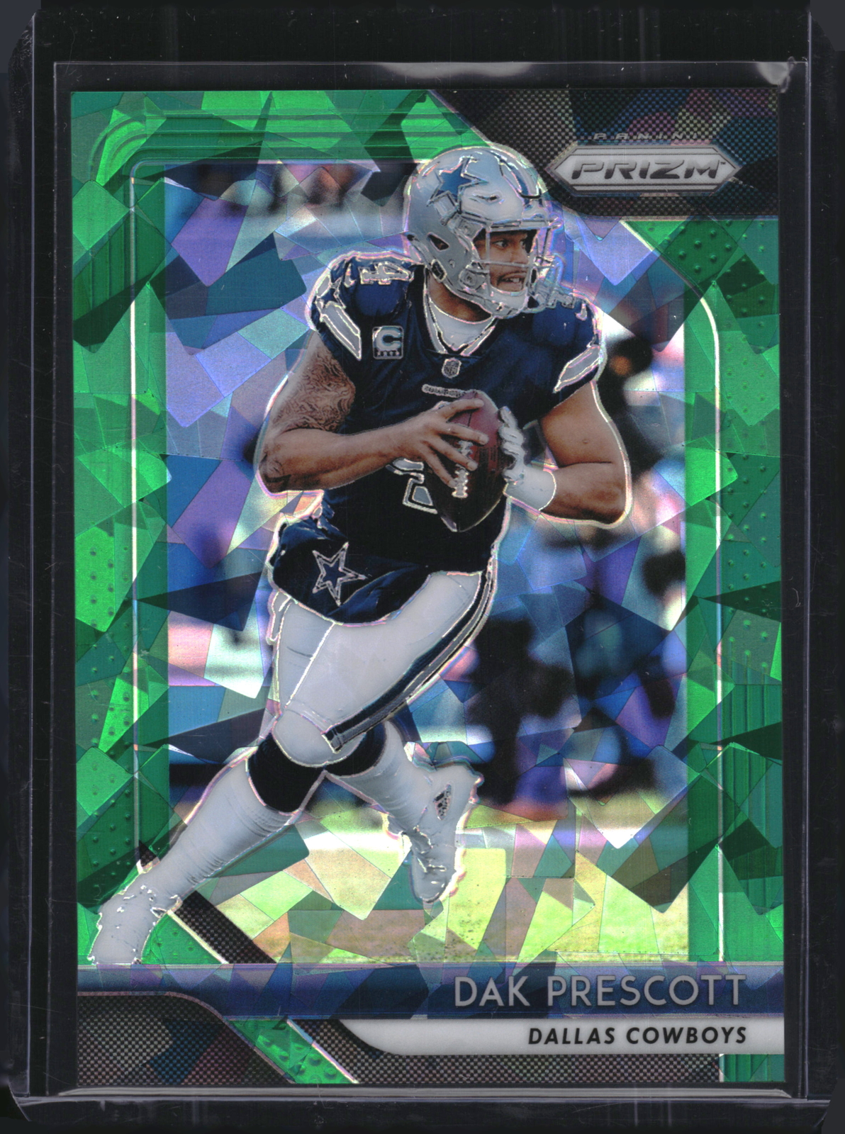 2018 Panini Prizm #145 Dak Prescott Prizm Green Crystals #/75