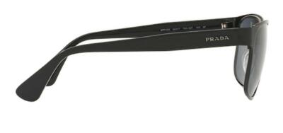 Prada SPR 55S 7AX-5Z1 - Black/Grey Polarized by Prada for Men - 55