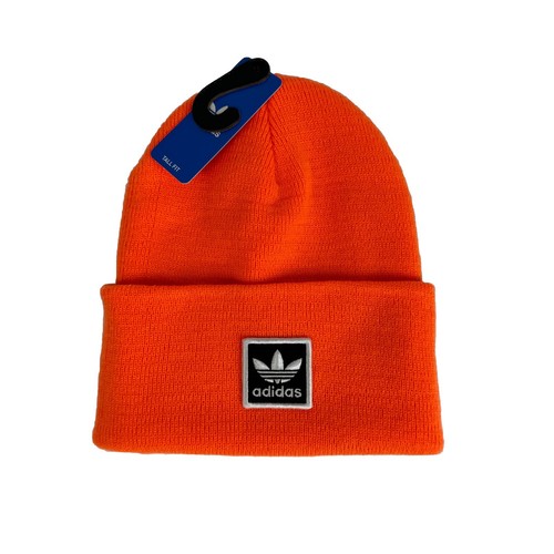 Adidas Originals Trefoil Beanie Men's Oversized Cuff Signal Bright Orange