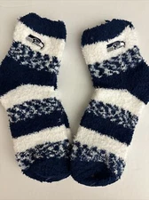 2 PAIR SET! Seattle Seahawks FBF Women’s Cozy Fuzzy Sleep Socks. OSFM (FZ5)