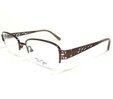 Tres Jolie by Marchon Eyeglasses Frames 160 210 Brown Rectangular 52-17-135