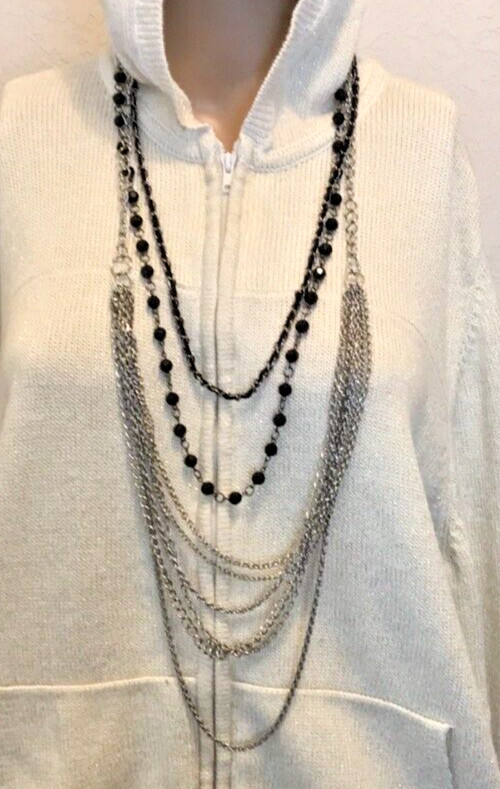 Multi strand Statement Necklace OSFA - image 1