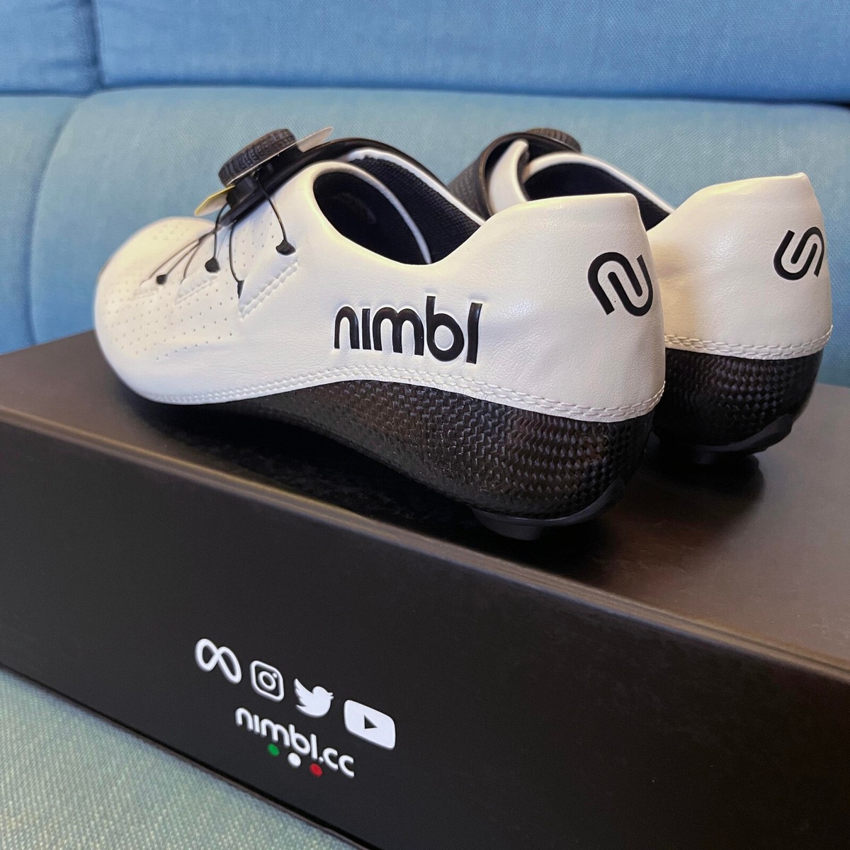 Nimbl Feat Ultimate Road Cycling Shoes US8/ EU42 (White) -Made in 