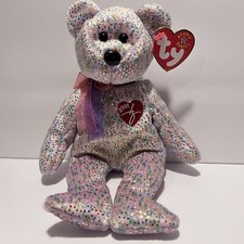 Ty Beanie Baby 2001 SIGNATURE BEAR 8.5” NWT Vintage Plush Stuffed Animal Toy