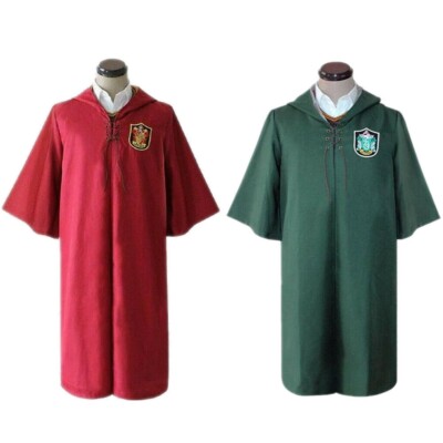 Harry Potter Robe Cloak Gryffindor Slytherin Quidditch Cosplay