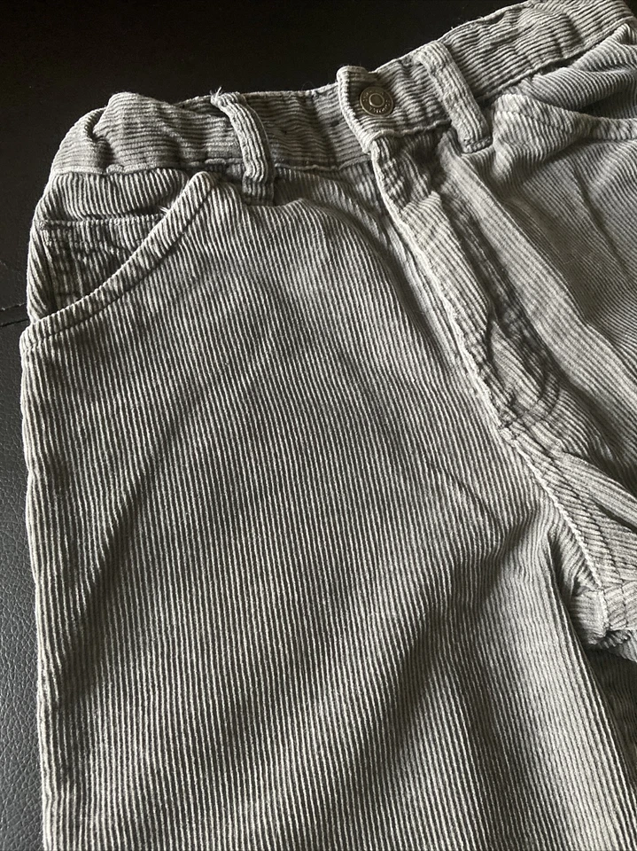 Pantalones de Pana Sonoma Life Gris Niños 7 Ajustables Gris Suave Botón Bolsillos a Presión Foto 3 de 3