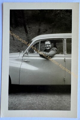 orig. Foto Auto Oldtimer 1953 Herr Mann 