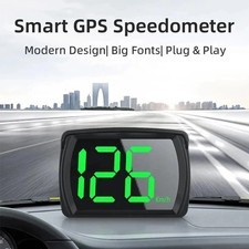 Motorcycle GPS Speedometer HUD MPH with Sun Hood Accurate Fast Refresh USB