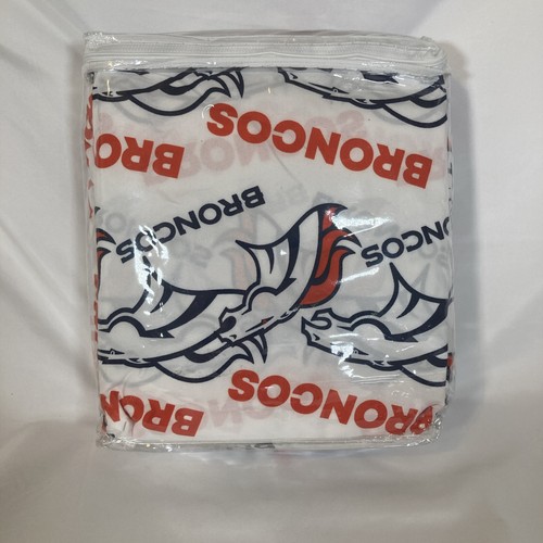 NFL Denver Broncos 4 Piece Queen Sheet Set Officially Licensed 100% Polyester - Picture 3 of 4