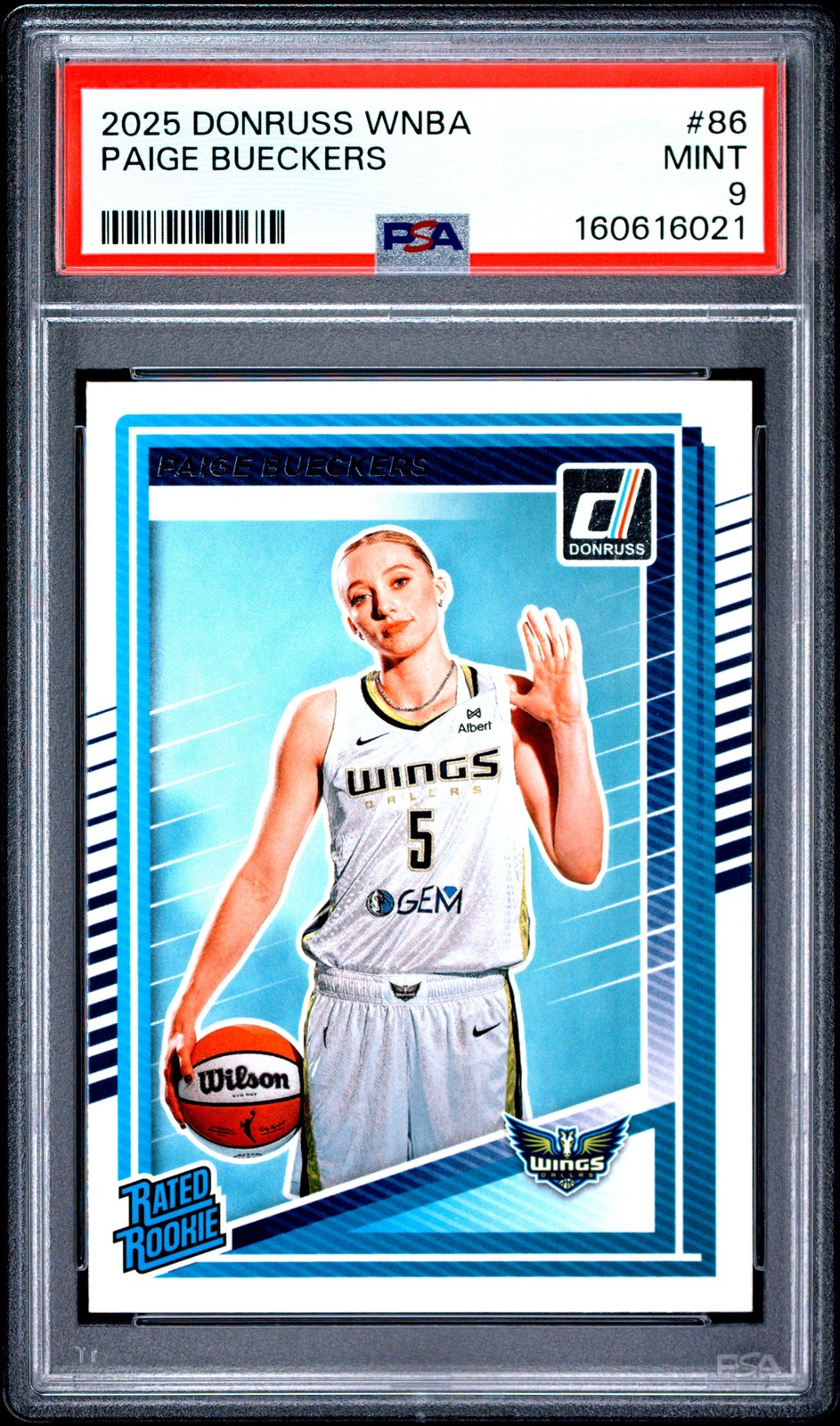 2025 PANINI DONRUSS WNBA #86 PAIGE BUECKERS PSA 9