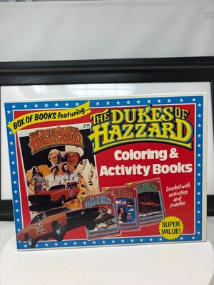 The Dukes of Hazzard Coloring Activity Books Box Set Vintage Warner Bros