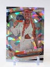 2025 Panini Prizm WNBA SANIYA RIVERS #150 RC Rookie Cracked Ice Variation