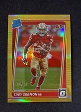 Trey Sermon 2021 Donruss #P-279 Optic Rated Rookie Preview Gold /10