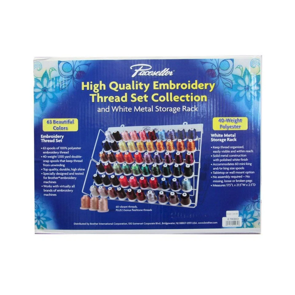 Brother ETKS63 Pacesetter 63 Spool Embroidery Thread Set - Image 3 of 4
