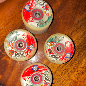 Santa Cruz Tommy Sandoval 54mm Skateboard Wheels Set of 4 w/ Bearings