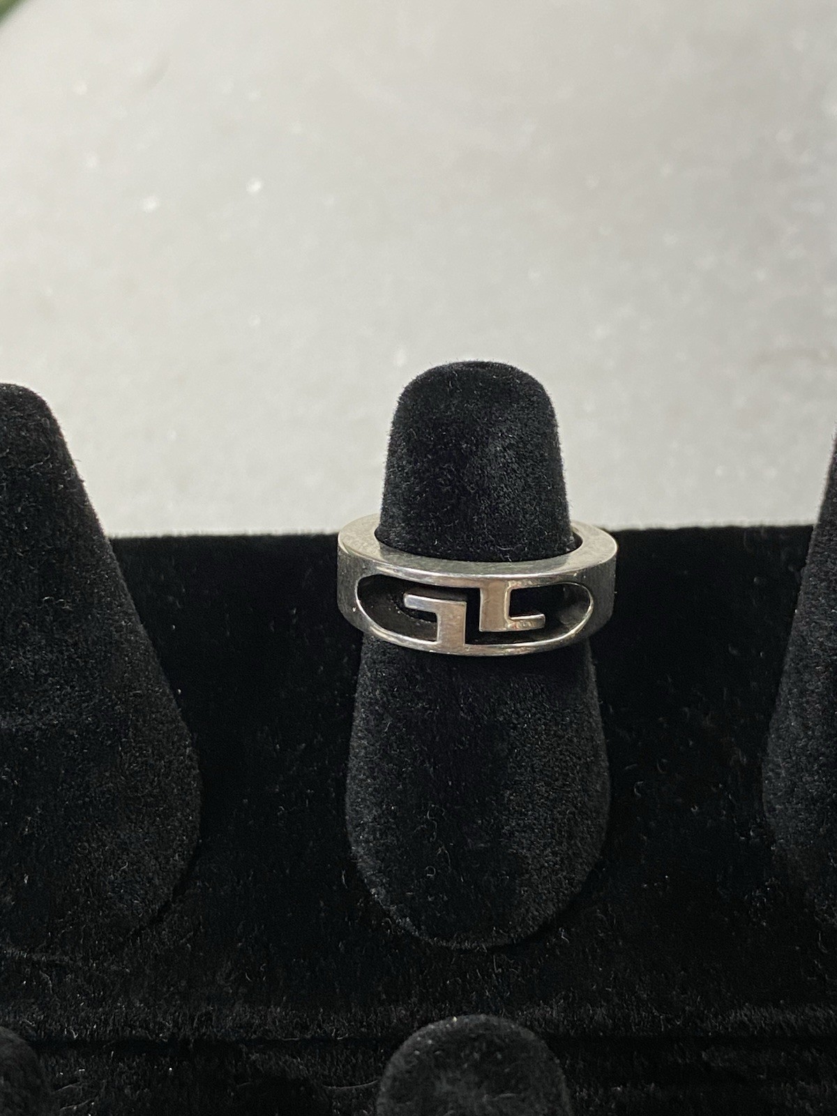 Gucci Interlocking GG Silver Ring Sterling 925. S… - image 1