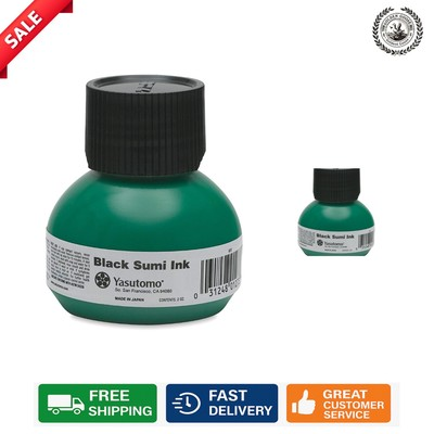 #ad Luxury Bokuju Black Sumi Ink 2oz High Quality Vegetable Soot for Artistry $15.98