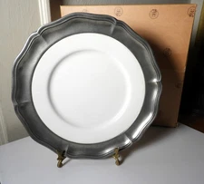 Arte Italica UMBRIA Pewter Rimmed 9 5/8"  Salad/Dessert Plate(s) NEW in BOX