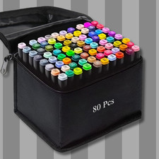 80 Colors Art Drawing Markers Set for Kids Adults Dual Tip Alcohol Markers Gifts
