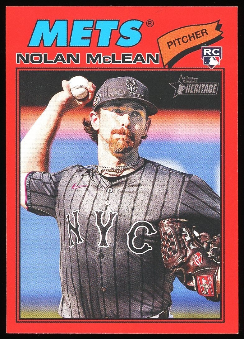2026 Topps Heritage Nolan McLean #150 ROOKIE RC Red Bordered