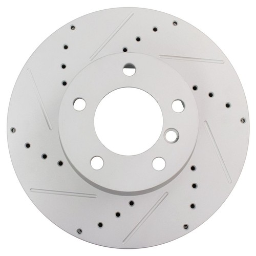Performance Brake Rotor Drilled & Slotted Coated Front Pair for BMW - Bild 4 von 5