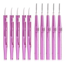 10Pcs Cell Phone Cleaning Kit, Dual Head Anti-Clogging Nylon Brushes Purple