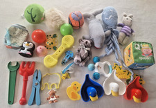 Job Lot Baby Soother Clip Holder Bath Duck Case Rattle Toy Penguin Soft Balls