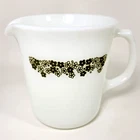PYREX Spring Blossom 8oz Creamer, Milk Glass 3.5" Tall, CorningCrazy Daisy VTG
