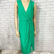 Lilly Pulitzer Green Odell Midi V-Neck Brazilian Green Dress