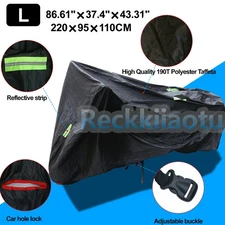 L Waterproof Motorbike Motorcycle Cover For Winter Outside Storage Snow Rain