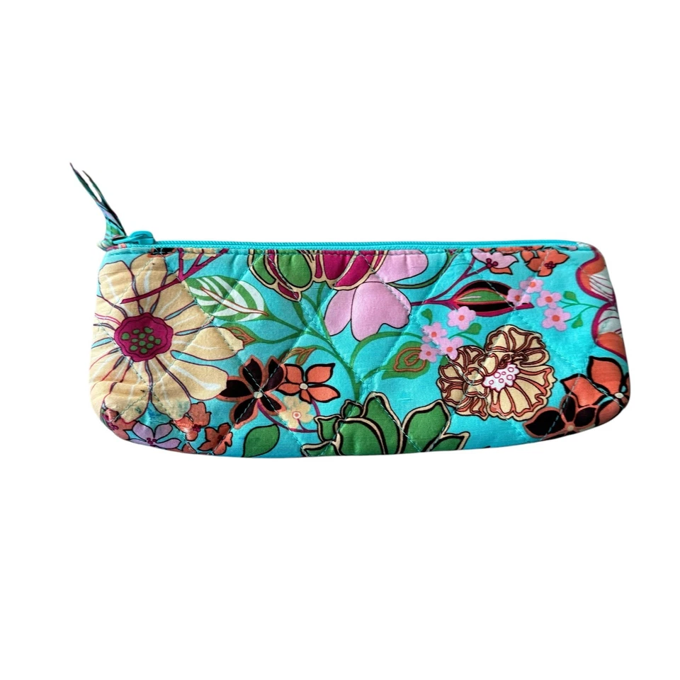 Vera Bradley 2 Piece Set 100% Silk Tropical Print Bermuda Style Bag and Pouch - Image 3 of 4