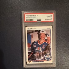 Upper Deck 1990-91 Mark Messier #44 Edmonton Oilers Hockey Card PSA 10