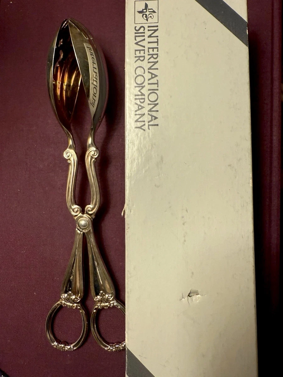 International Silver Salad Server Antique US Silver-Plated