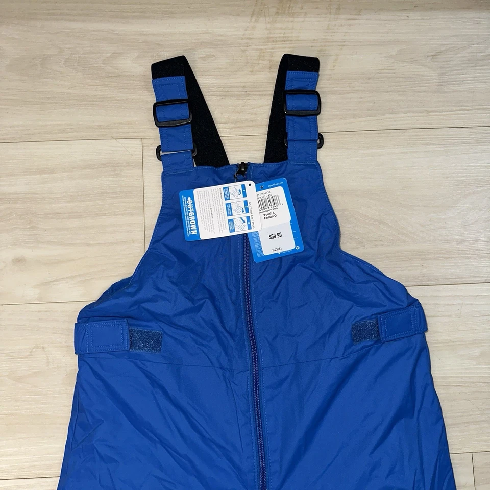 NEW Columbia Kids Snowslope II Bib Snow Ski Snowboarding Youth Large Royal Blue - Image 2 of 4