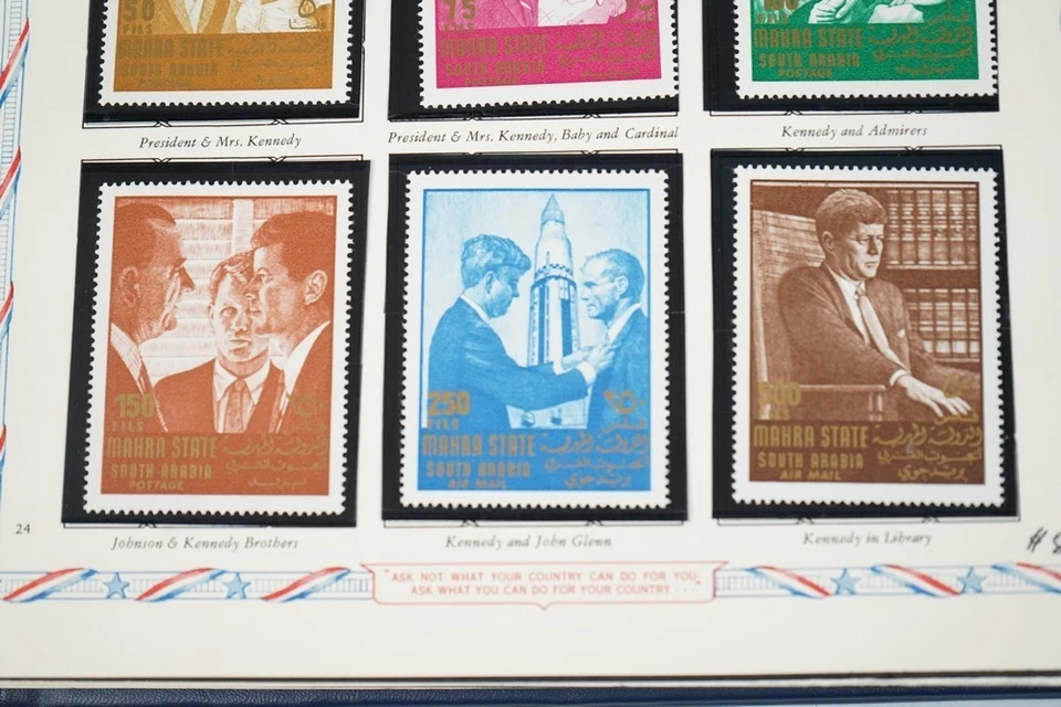 COLECCIÓN MUNDIAL M-P ESPECIALIZADA JFK DE 130 SELLOS, 25 CUBIERTAS, 20 HOJAS Foto 3 de 4