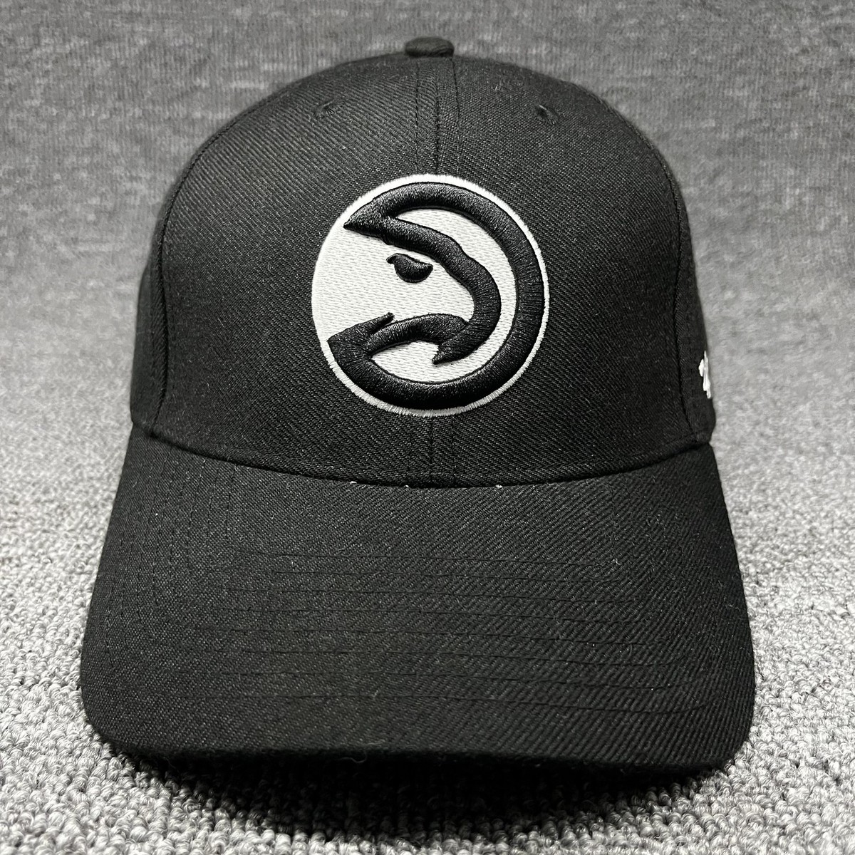 '47 Atlanta Hawks NBA Black Adjustable Baseball Cap Hat with ATL Rear Detail