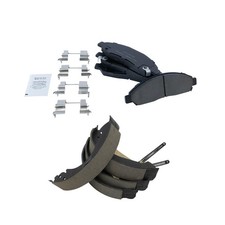 Kit pastiglie freno anteriori posteriori in ceramica TRQ 04-08 Chevy Colorado GMC Canyon Isuzu