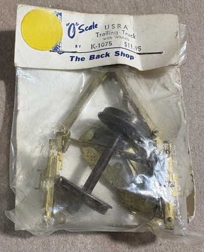 Vintage The Back Shop O Scale Brass USRA Trailing Truck Kit w/ Wheels K-1075 NOS