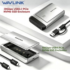 Dual-Bay USB 3.2 M.2 NVME SSD Enclosure 20Gbps for M.2 SSD of M-Key or M B Key