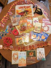 Super Sale Thanksgiving 30pc Lot Beistle Paper Magic Die-Cuts Book Decorations