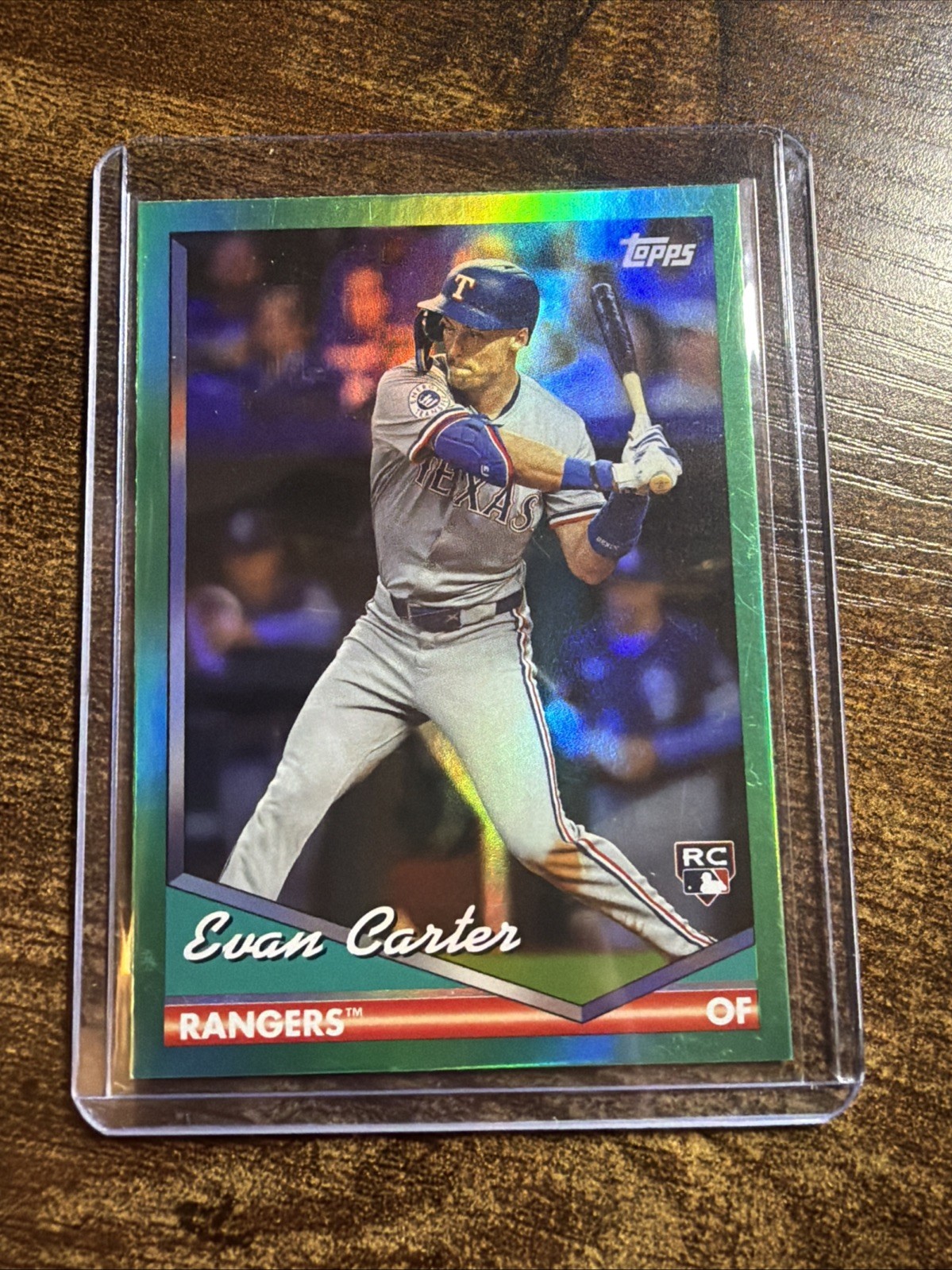 2024 Topps Archives - 1994 Topps Evan Carter #223 Green Foilboard /99 (RC)