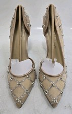 Betsey Johnson Women's Cruze Rhinestone Embellished Evening Pumps Sz 7.5 Nude