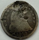 1853 Arrows Seated Liberty Half Dime Exact Coin Imaged #SL395