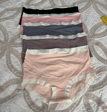 Women  s Size 5XL Panties USA Made, Soft Cotton Crotch, Ribbed Stretch 5 Panties
