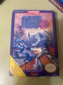 Mega Man 3 with box Nintendo NES AUTHENTIC TESTED WORKS capcom