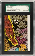 1975 Topps Checklist Comic Book Heroes Stickers # SGC 5