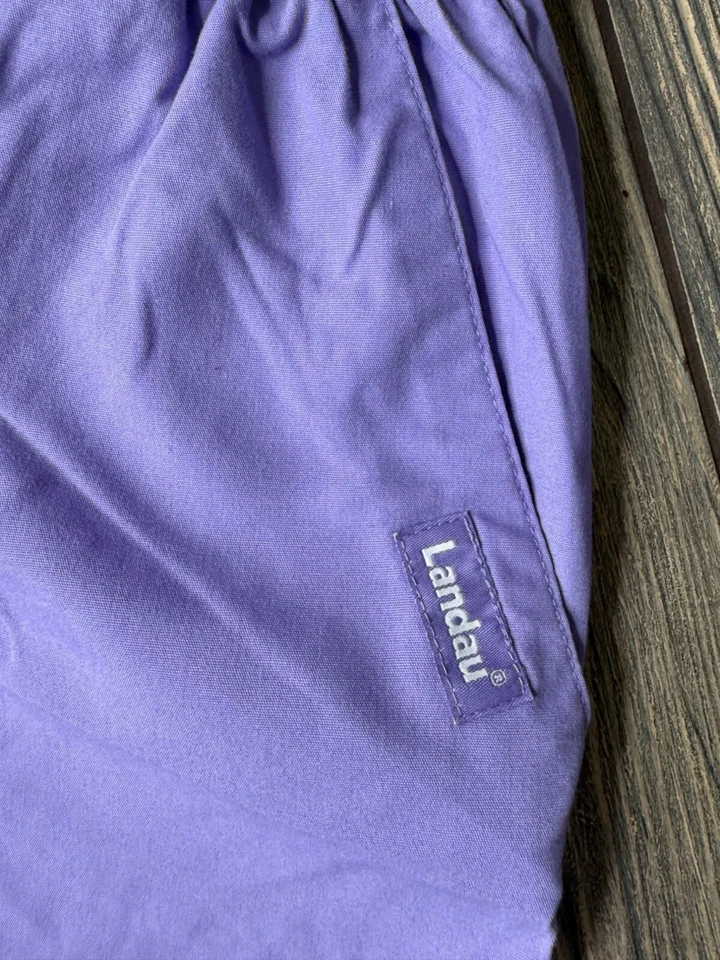 Pantalones Médicos Medianos Landau para Mujer Lavanda 65% Poliéster 35% Algodón Foto 3 de 3