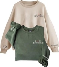 Matching Hoodies For Couples BF And GF, Custom Roman Numerals, Custom Hoodies Fo