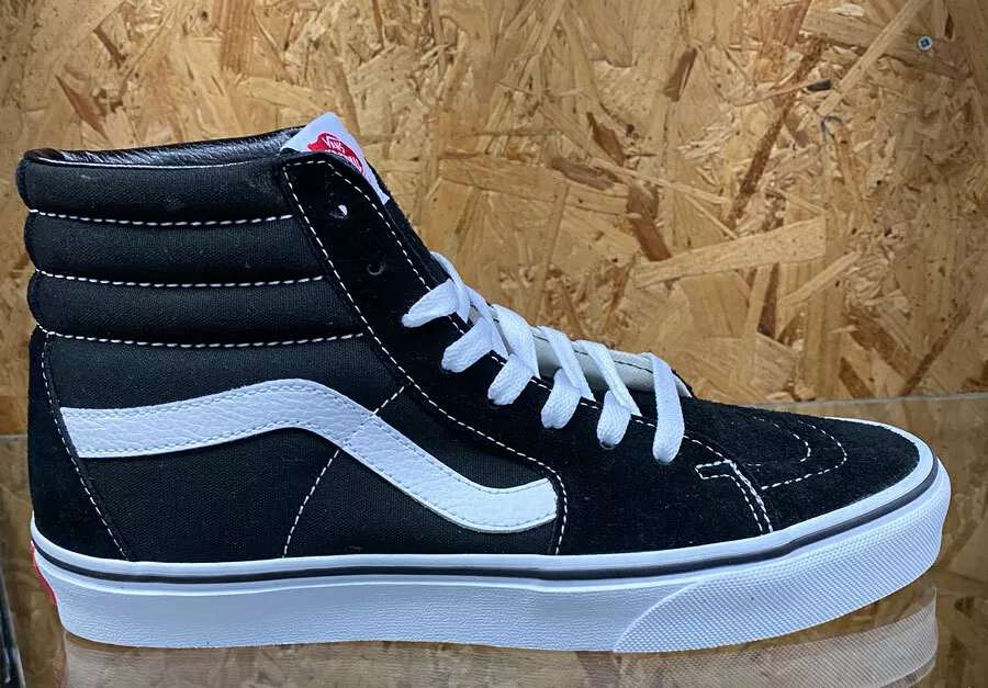 Vans Sk8 Hi Shoe Classic Style Suede Black White Authentic Trainers Ship  World | Ebay