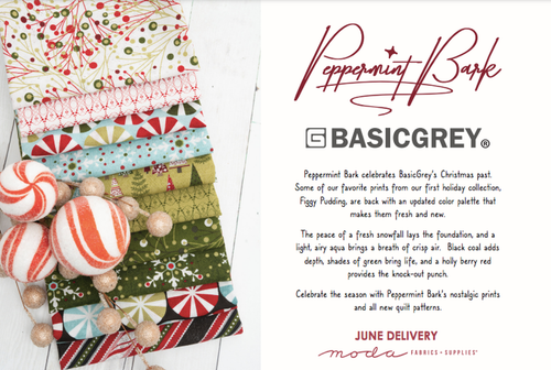 Moda PEPPERMINT BARK Basic Grey Quilt Fabric JELLY ROLL 40 strips Quilting - Picture 4 of 8